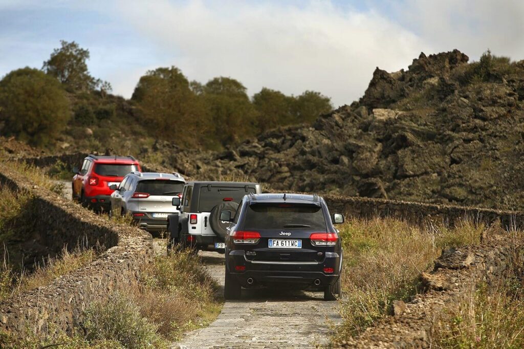 , Jeep na zboczach Etny