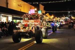 Jeep w świątecznym klimacie