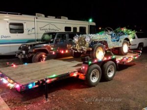 Jeep w świątecznym klimacie