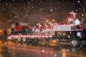 Jeep w świątecznym klimacie
