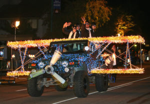 Jeep w świątecznym klimacie