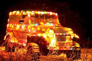 Jeep w świątecznym klimacie
